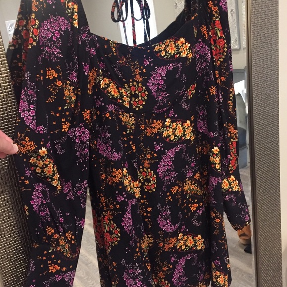 Never worn dress with vibrant, rich fall colors! - Picture 2 of 7